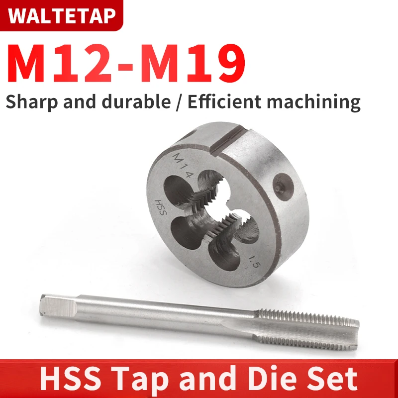 

Набор метчиков и гаек WALTETAP 1SET, правосторонний, метрический, M12-M19, HSS, для нарезания внутренней и внешней резьбы на станках и ремонта