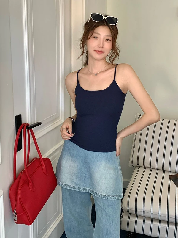 Brtte bianco con imbottitura sul petto Bellissimo gilet Ba-Piece Capispalla da donna Autunno Inverno Strato base Top a tubo Sle...