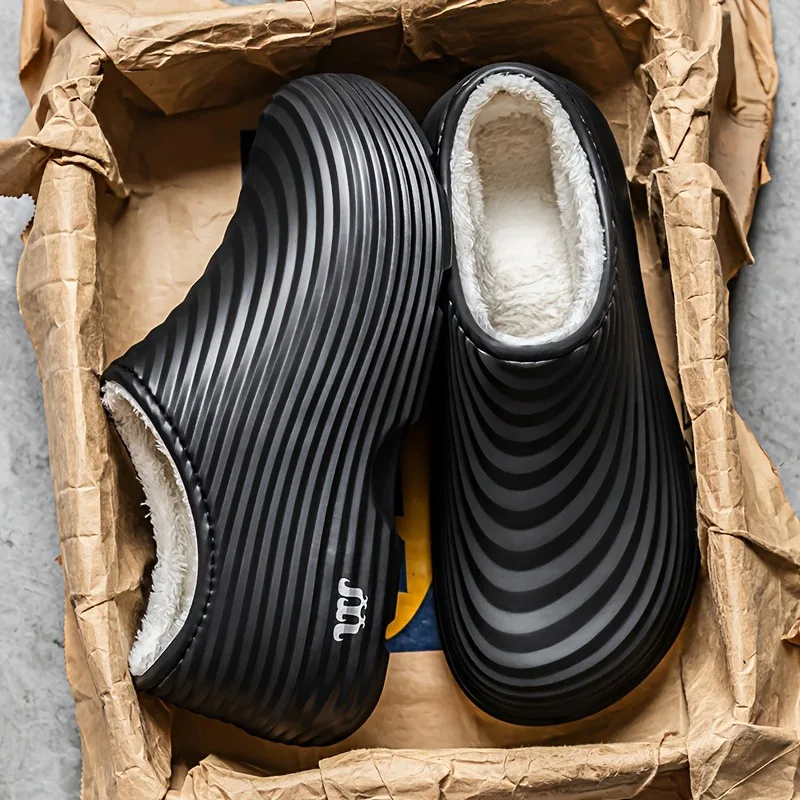 Zapatillas de algodón de moda, zapatos de trabajo impermeables y antideslizantes para hombre, zapatos casuales simples resistentes al desgaste y versátiles