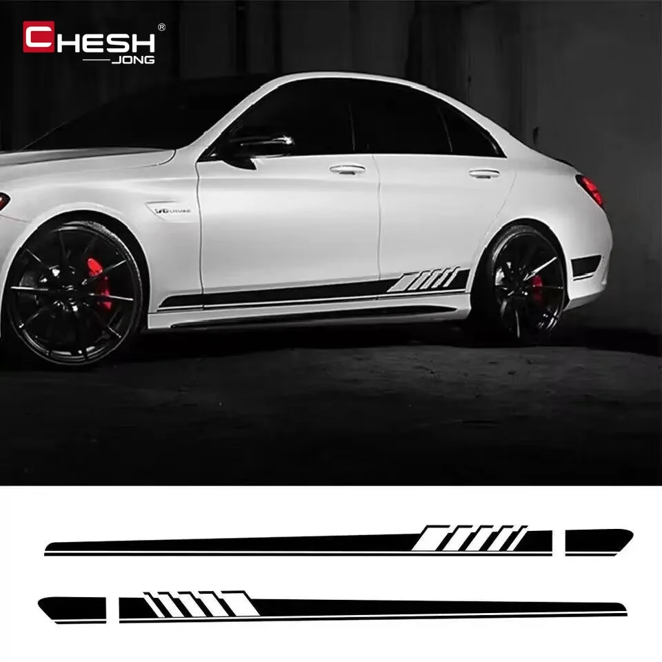 Adesivi per Auto Racing Sports Decal Car Side Stripes Car Body Racing Side Door Long Stripe Auto Vinyl Film Auto Tuning accessori