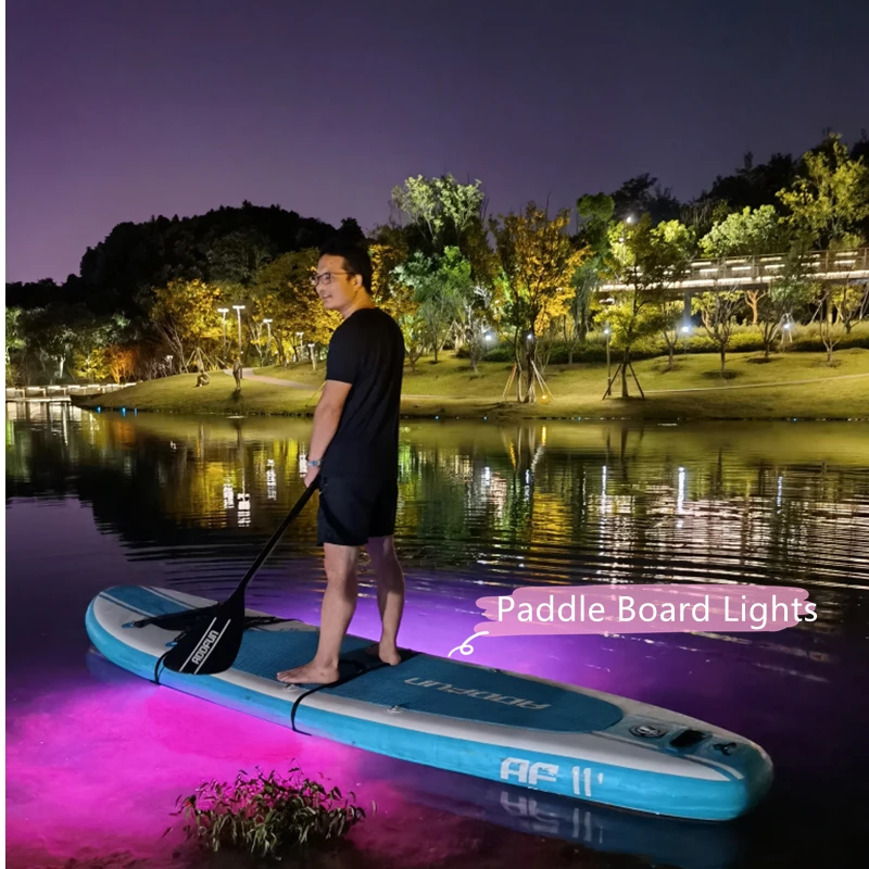 AddFun Paddle Board Accessories New Paddle Board Lights Waterproof 7 Colors Led Light for Standup Surfboard Decro Aluminum Frame