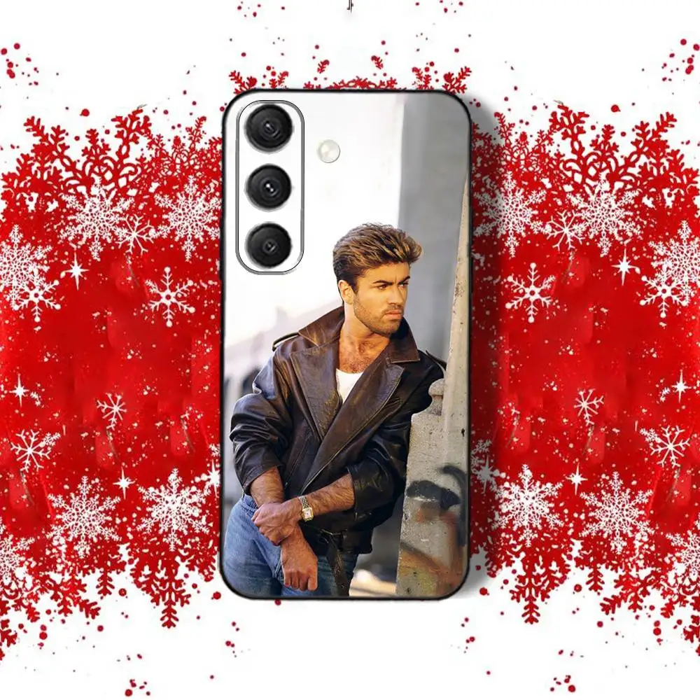 g-George m-MichaelS Singer Phone Case For Samsung S22,S24,S20,S25,S23,S30,S21,Ultra,Plus,Fe,Lite 4G,5G Black Soft Cover