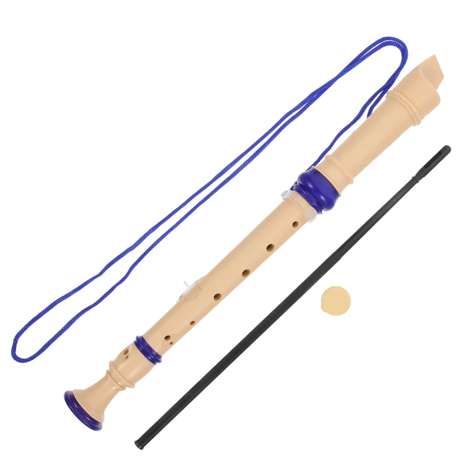 

German Style Soprano Recorder Abs Plastic Beginner Clarinet 8-Hole Wind Instrument Lightweight Detachable Easy Clean Portable