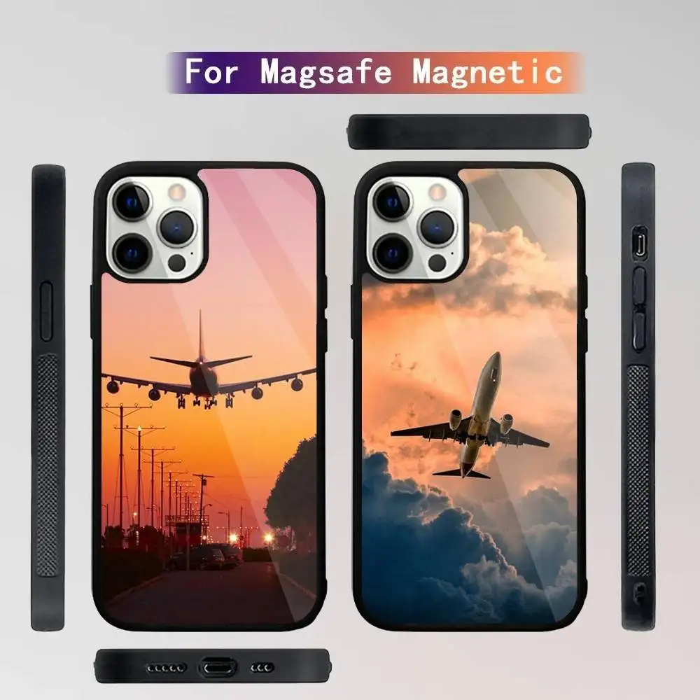 

Airplane Plane Phone Case For iPhone 16,15,14,13,12,11,Plus,Pro,Max Mini Magsafe Magnetic Wireless Charging