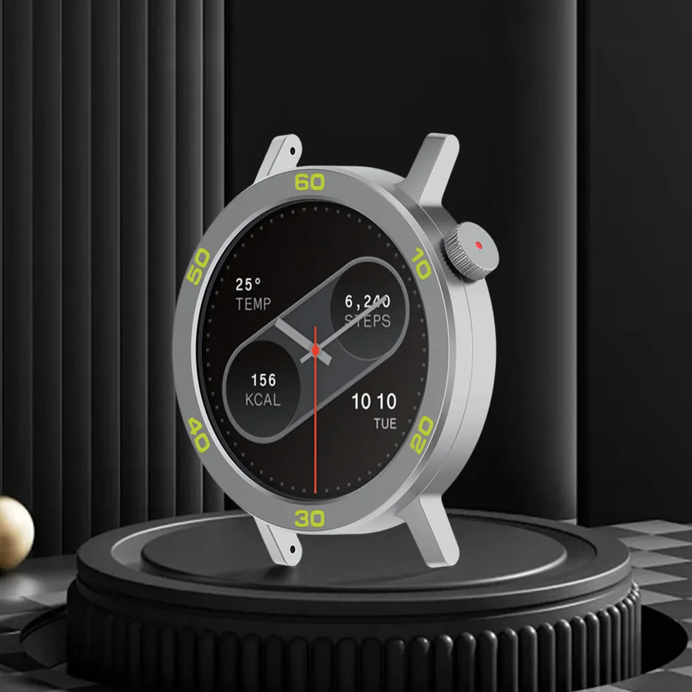 Anillo de bisel de Metal Protector de Metal funda de reloj cubierta de correa película de vidrio templado bisel de reloj de Metal para reloj inteligente CMF Watch Pro 2