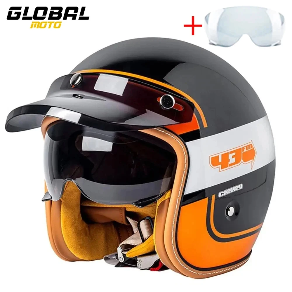 

Motorcycle Helmet Scooter Four Seasons Capacete De Moto Scooter Helmet Motorcyclist Open Face Retro Casco Motorbike Helmet