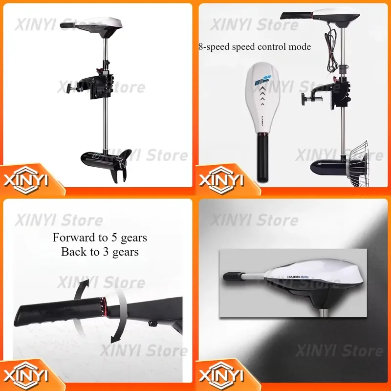 for ET54L Brushless Trolling Motor 54lbs Thrust 12V 600W 50A Max for Kayak Inflatable Boat Fishing Dinghy with Speed Control
