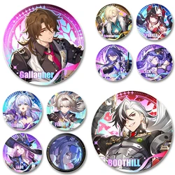 Honkai Star Rail insignia Kafka Bronya Rand cisne negro Sparkle figura de juego broche Pins para mochila accesorios joyería ropa sombrero