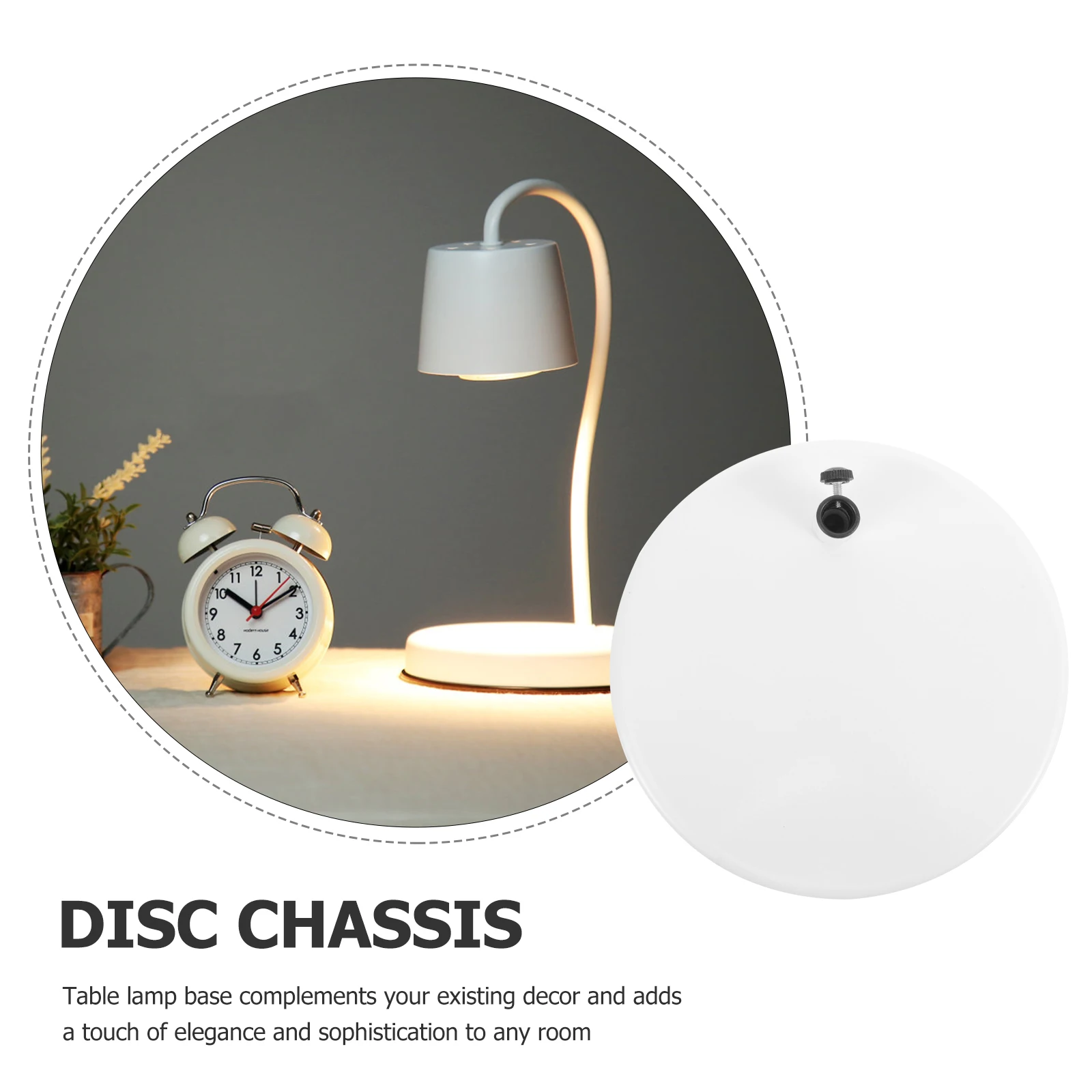 

Sturdy Iron Round Swing Arm Table Diy Light Stand For Desk Bedside Decor Base Replacement Only Night Lamp Iron Bases Swing Arm