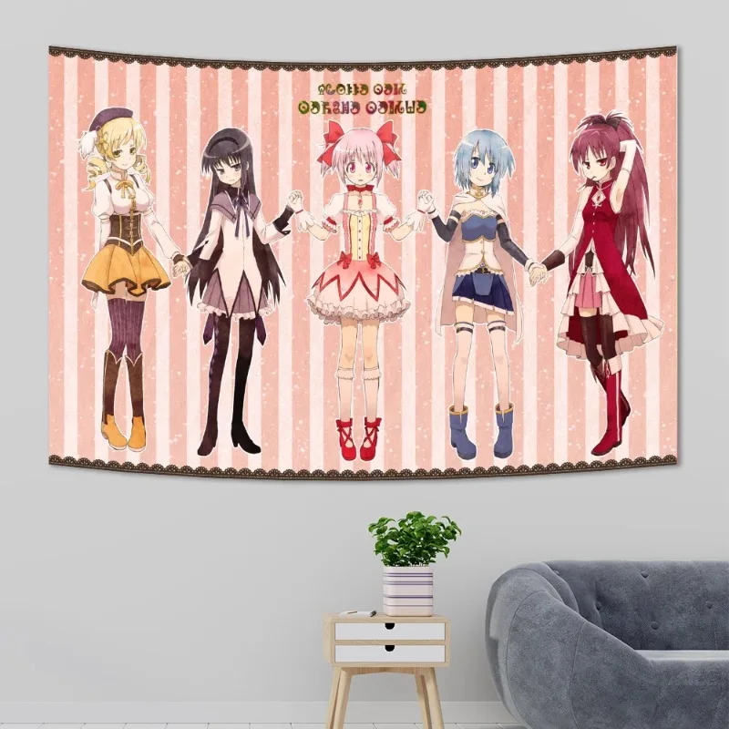 Puella Magi Madoka Magica Classic Movie Hippie Wall Hanging Tapestries for Living Room Home Dorm Decor Kawaii Room Decor