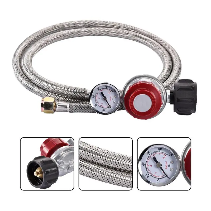 Stainless Steel Braided Propane Hose Rust-proof Water Inlet Hose High Pressure Toilet Hoses Hardware Products