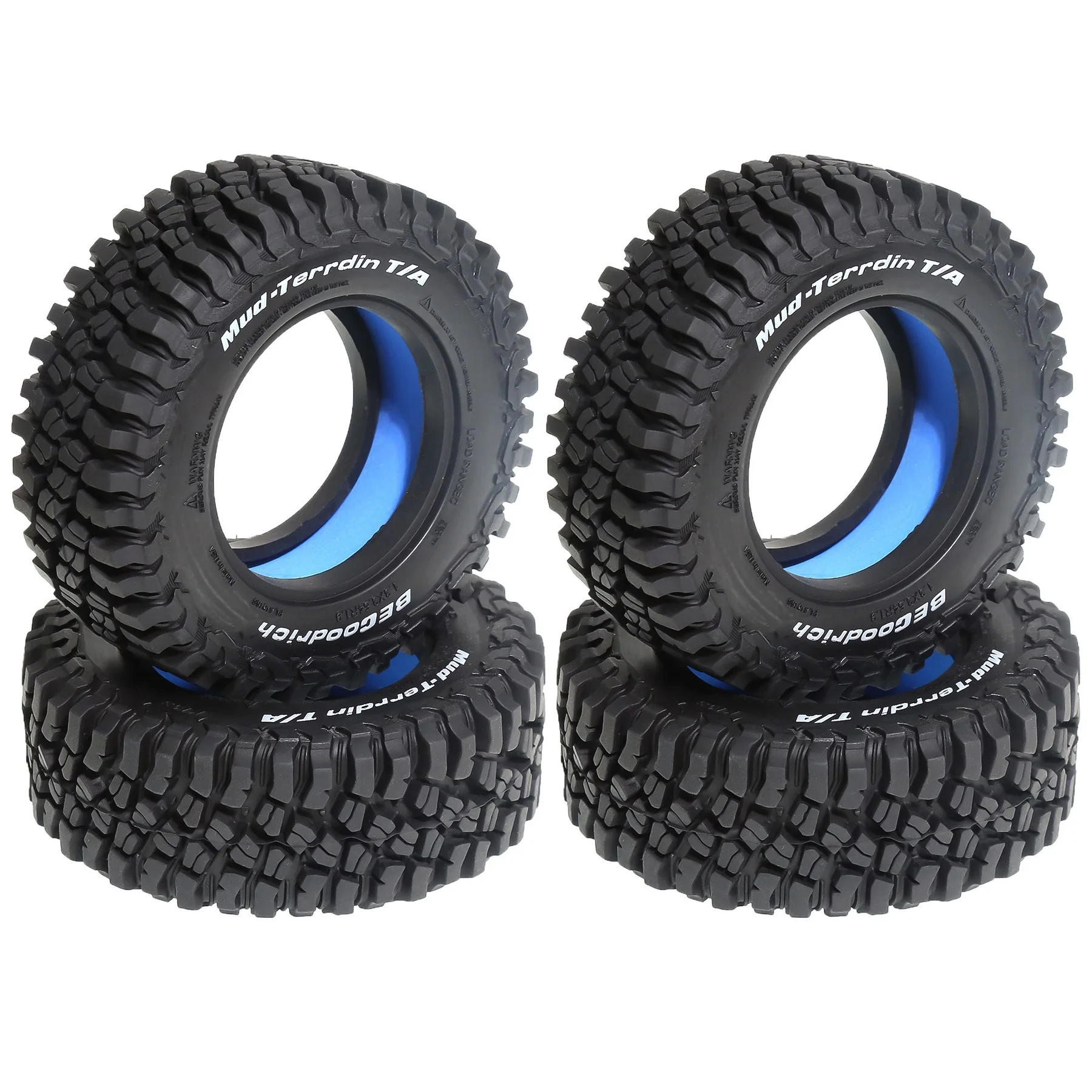 

4pcs 90x33mm 1.9" Rubber Tire Wheel Tyre for 1/10 RC Crawler Car Axial SCX10 II III Capra Traxxas TRX4 RC4WD D90 Redcat MST