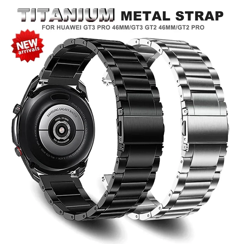 Titanium Metal Strap for Huawei Watch 4 Band GT2 GT3 Pro for Samsung Watch 6 44 40mm 43 47mm Luxury Business Bracelet Wristband