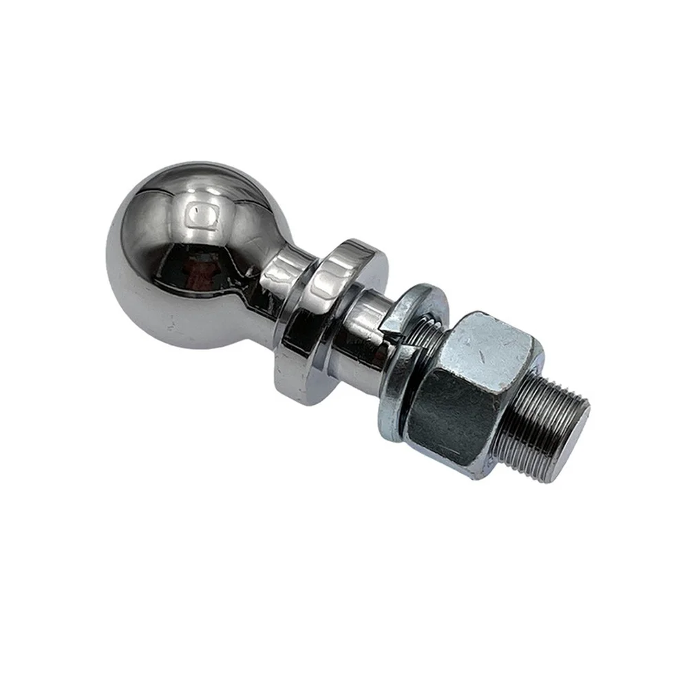 50mm Trailer Hitch Ball Tow Bar Coupler For Caravan RV Towing 3.5 Ton Capacity Chrome Plated Steel M22 Threaded Shank