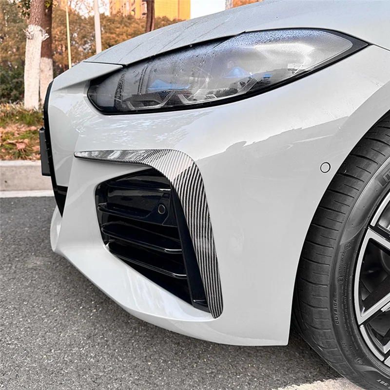 المصد الأمامي للسيارة الفاصل سبويلر لسيارات BMW 4 Series G26 M Sport 2020 + أضواء الضباب غطاء الزخرفية