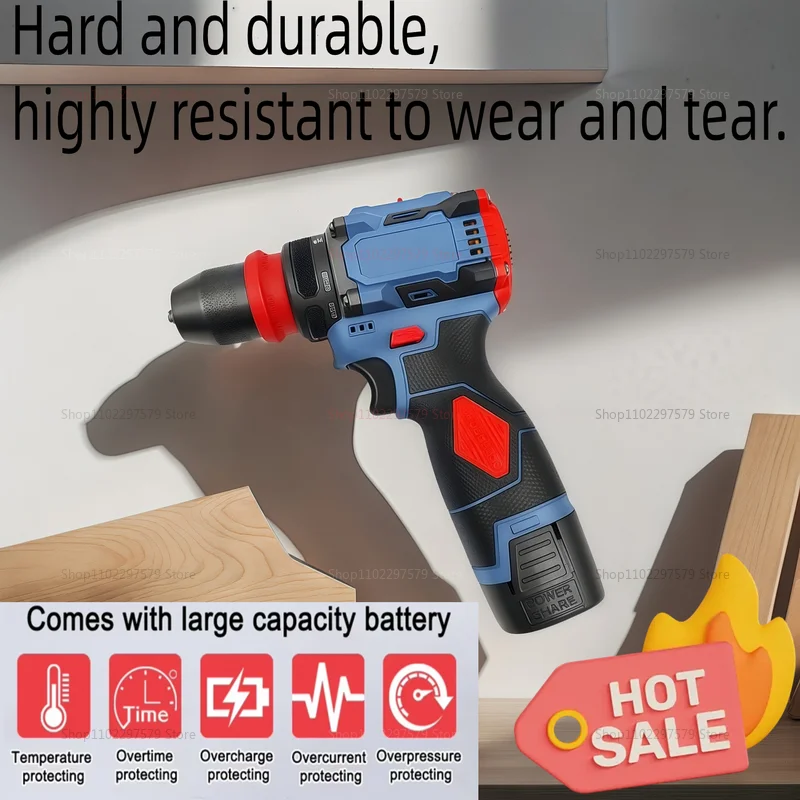 ไขควงไฟฟ้าไร้สาย 2 in 1 แรงดัน 16.8V มอเตอร์ไร้แปรงถ่าน แรงบิด 45Nm เครื่องมือไฟฟ้าอเนกประสงค์สำหรับซ่อมแซมอุปกรณ์อิเล็กทรอนิกส์