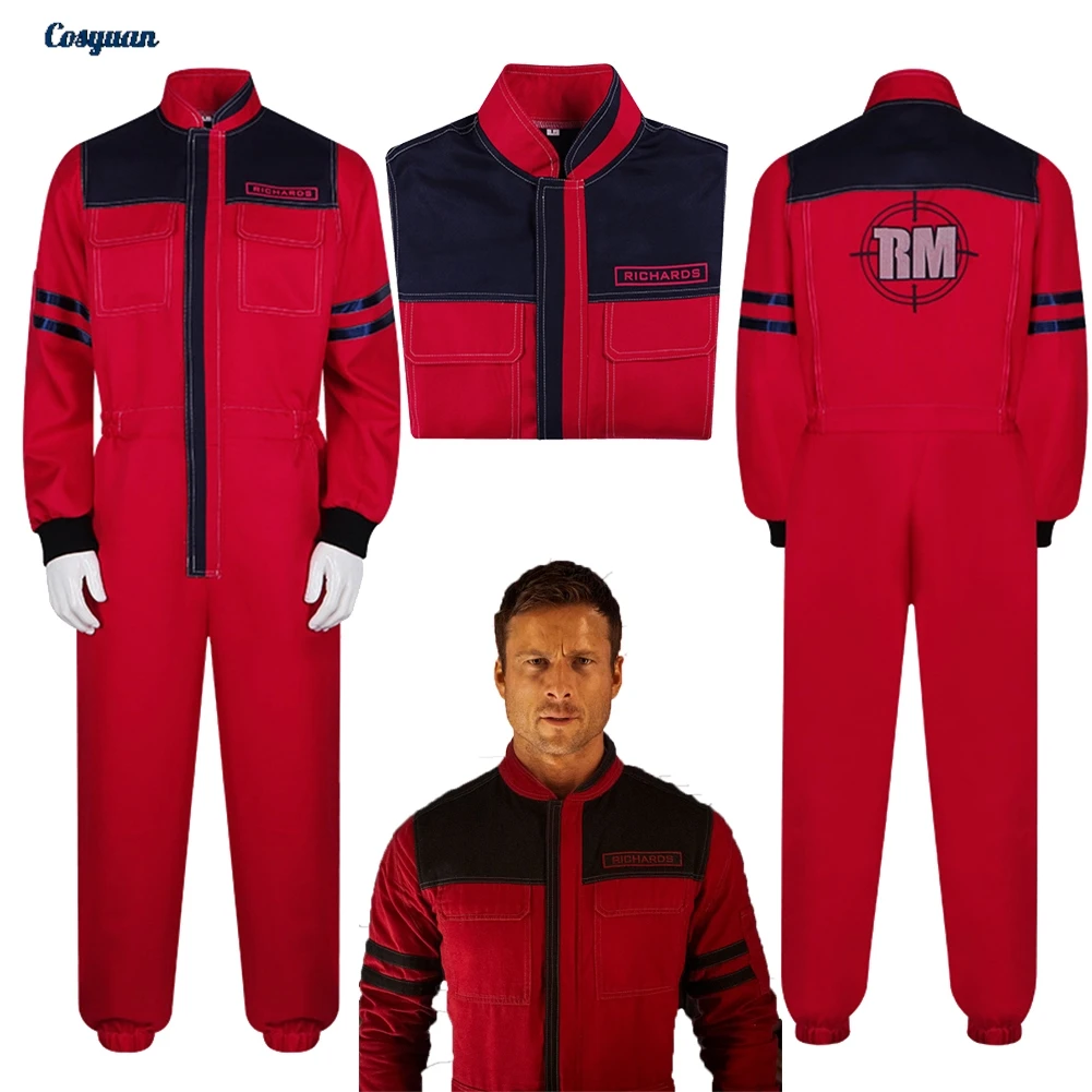 

2025 фильм Running Man, косплей Ben Richards, комбинезон, тканевый мужской вечерний маскировочный костюм, костюмы для ролевых игр, карнавальный костюм на Хэллоуин