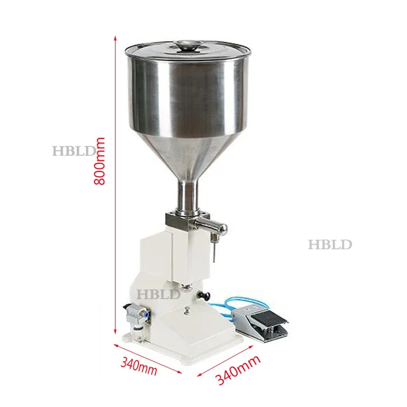 آلة تعبئة جل معقمة شبه أوتوماتيكية بمكبس يدوي صغير، حشو غسول ملمع الشفاه بزبدة الفول السوداني #3
