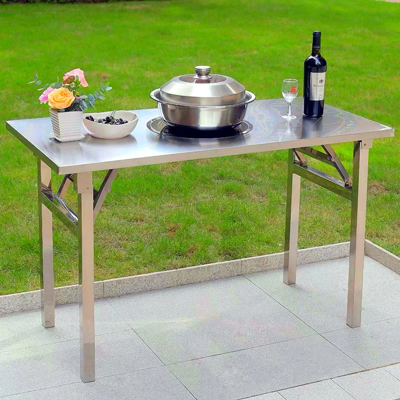 Stainless Steel Table, Garden table, folding picnic outdoor Table, beach table, portable Travel table, weatherproof