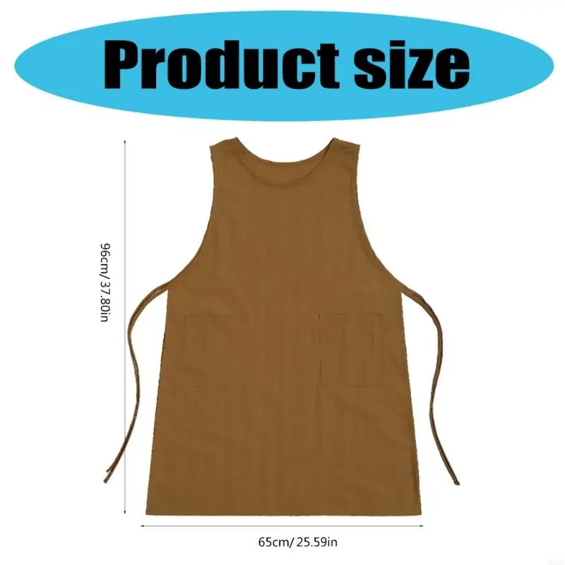 Polyester Apron Featuring Adjustable Waistband Long Coverage Complete Protections During Cooking Cleaning And DIY Projects HX6C