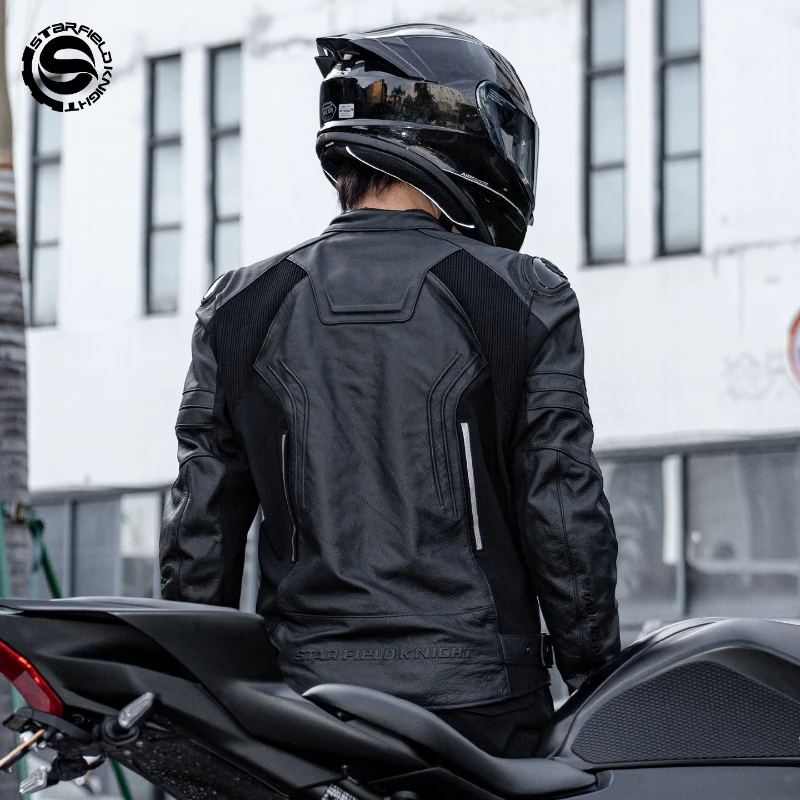 Men Women Genuine Leather Moto - Riding Jacket Leather ulasan dan harga