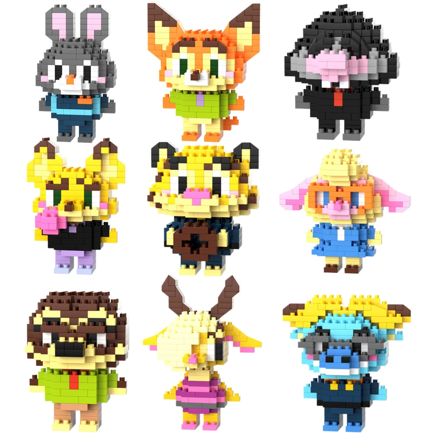 6 cm hoge deeltjesbouwstenen assemblage speelgoed mini desktop ornamenten kamerdecoratie Halloween Kerstmis anime cartoon kawaii - afbeelding 2