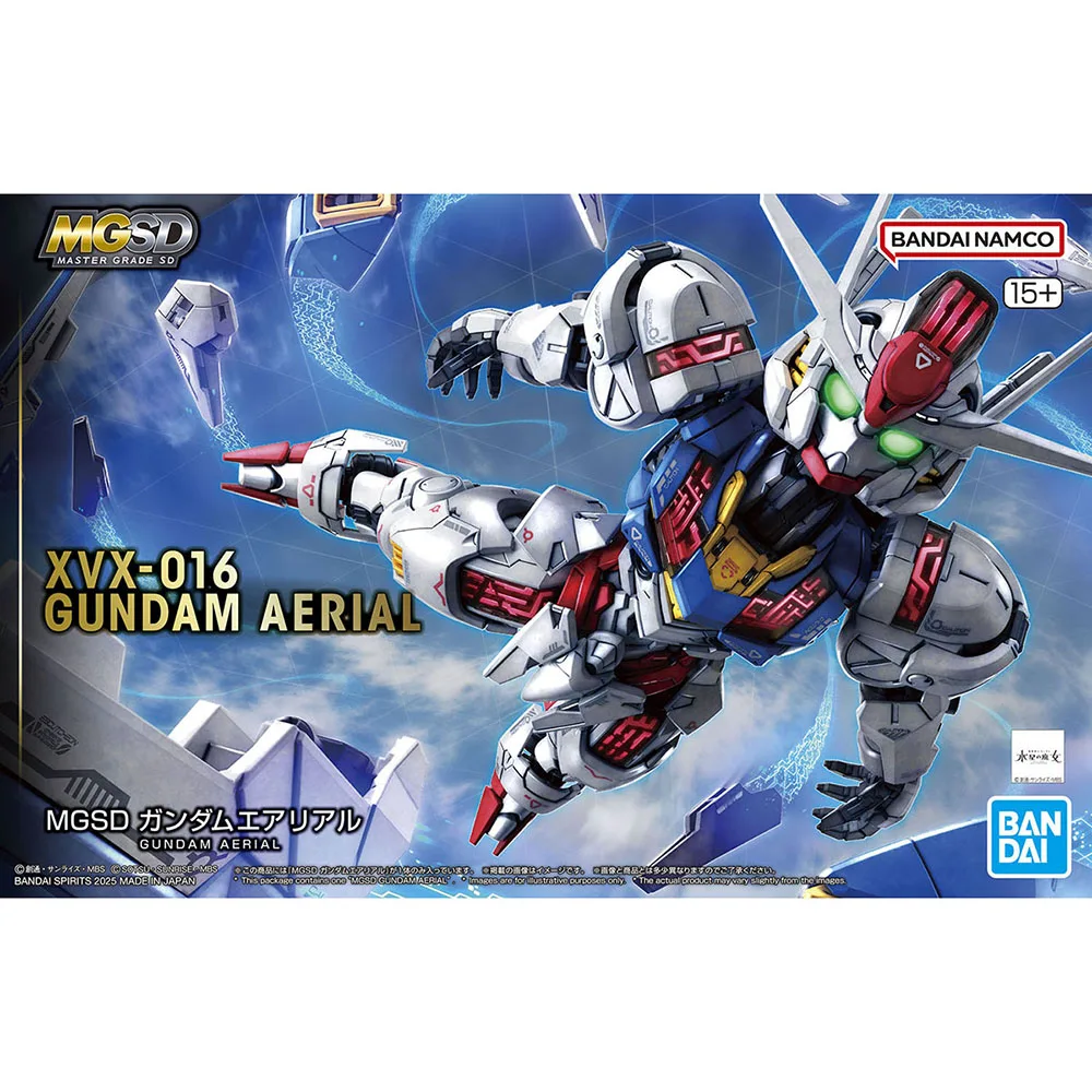 

Bandai Original MGSD Anime XVX-016 GUNDAM AERIAL ガンダムエアリアル Assembly Model kit Action Figure Toy For Kid Collectible Gif