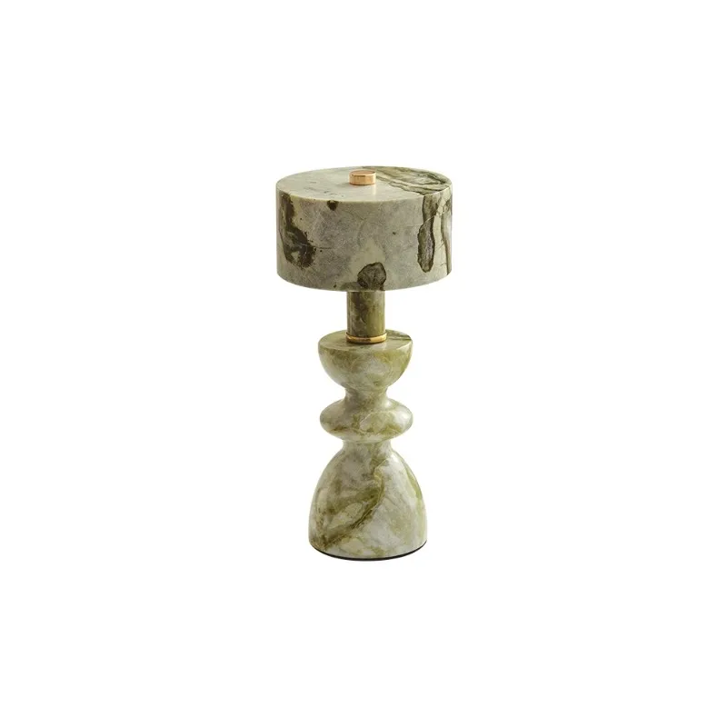 

Marble jade table lamp coffee desktop bar lamp rechargeable bedside night light