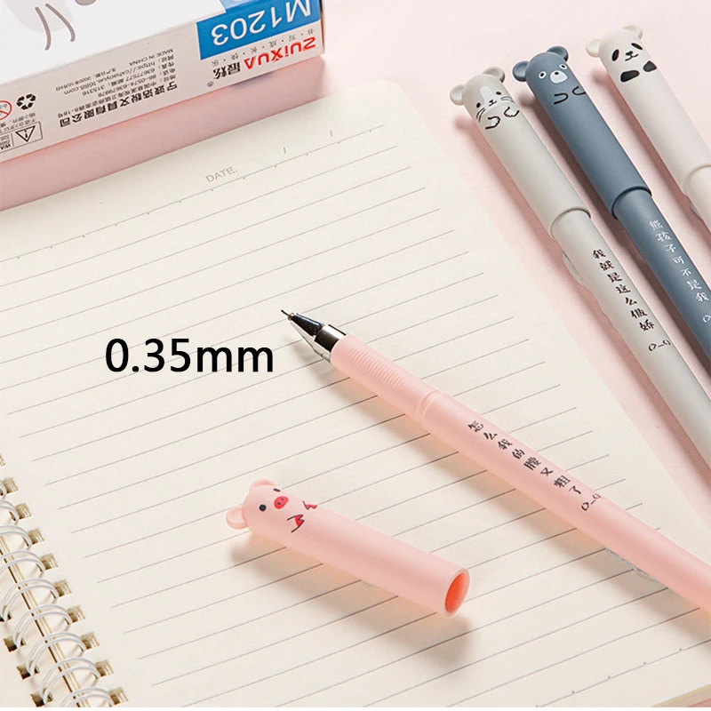 3/6 Pcs Kawaii Cute Gel Pens Back To School Supplies Korean Stationery Cute Things For School Office Accessories