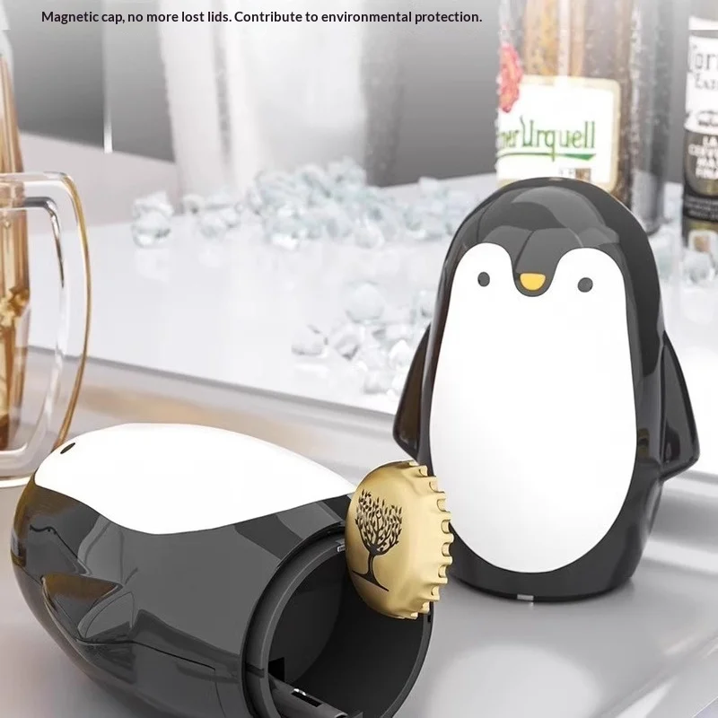 Anime Peripheral Cute Penguin Bottle Opener Creative Household Cap Remover Portable Cute Cartoon Beer Beverage Can Opener Gift view 4