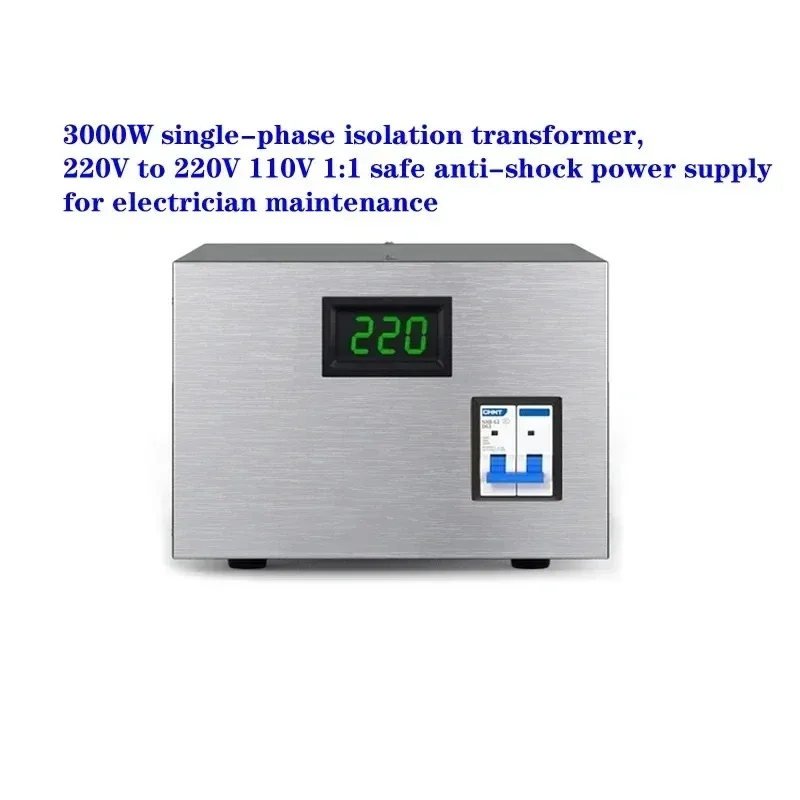 3000W Single Phase Isolation Transformer Suitable for Safety Anti-shock Power Supply, 220V to 220V/110V/100V
