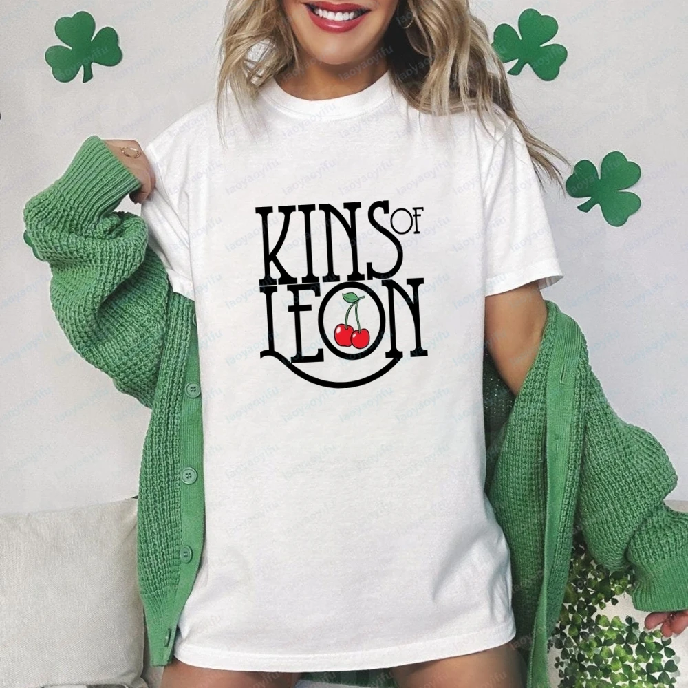 Kings of Leon Rock Band Korean-style Review Men's Clothing Summer Short-sleeved Men's and Women's Shirts Comfortable T-shirts