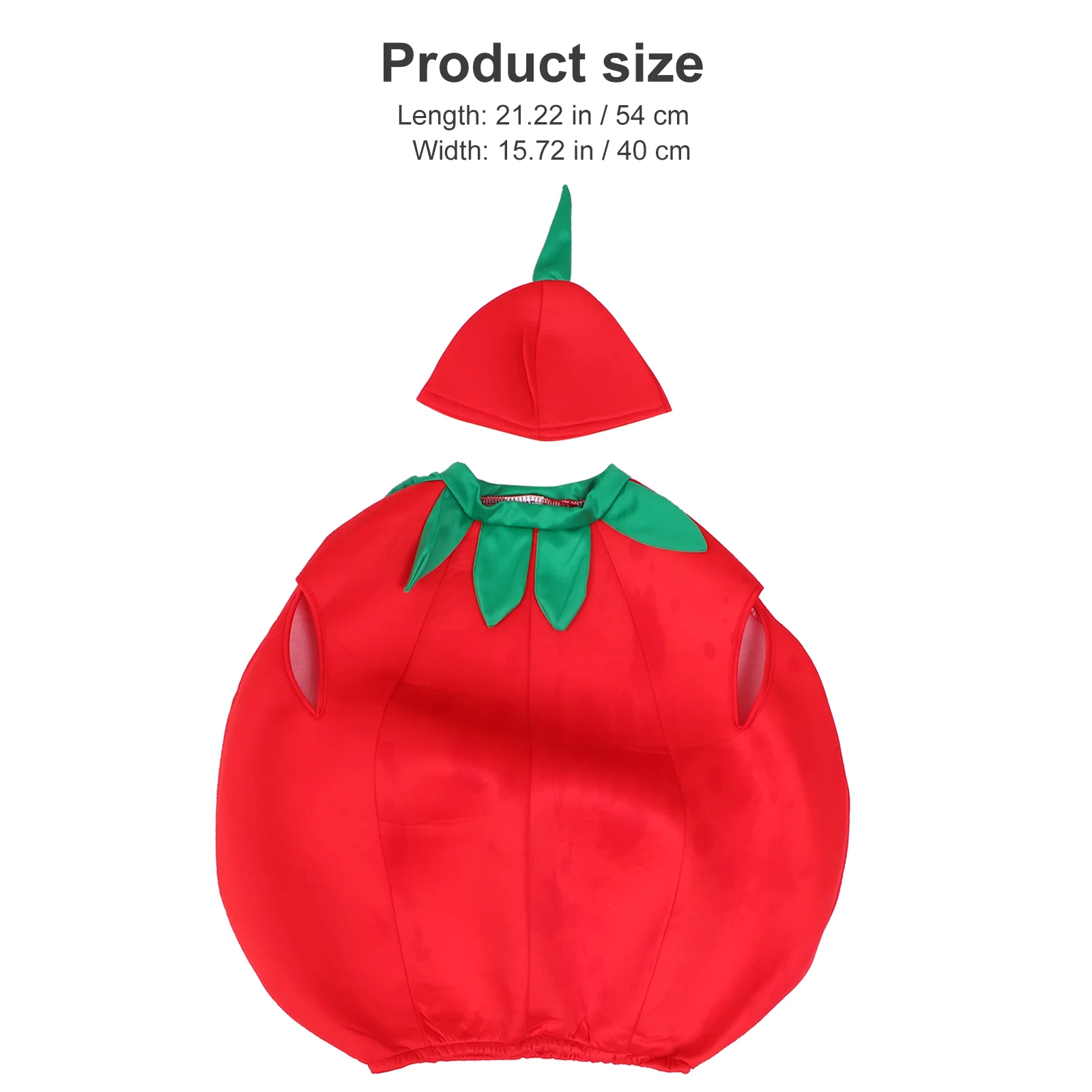 Tomate crianças roupas meninos e meninas traje cosplay vestido frutas rugas resistente para unisex up adereços palco tecido rígido