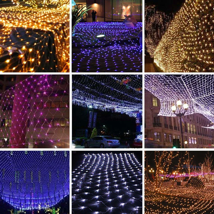 Outdoor Christmas Net Light 8X10M 2000 LED Fairy String Light with 8 Lighting Modes LED Net Mesh Light For Holiday Wedding Party