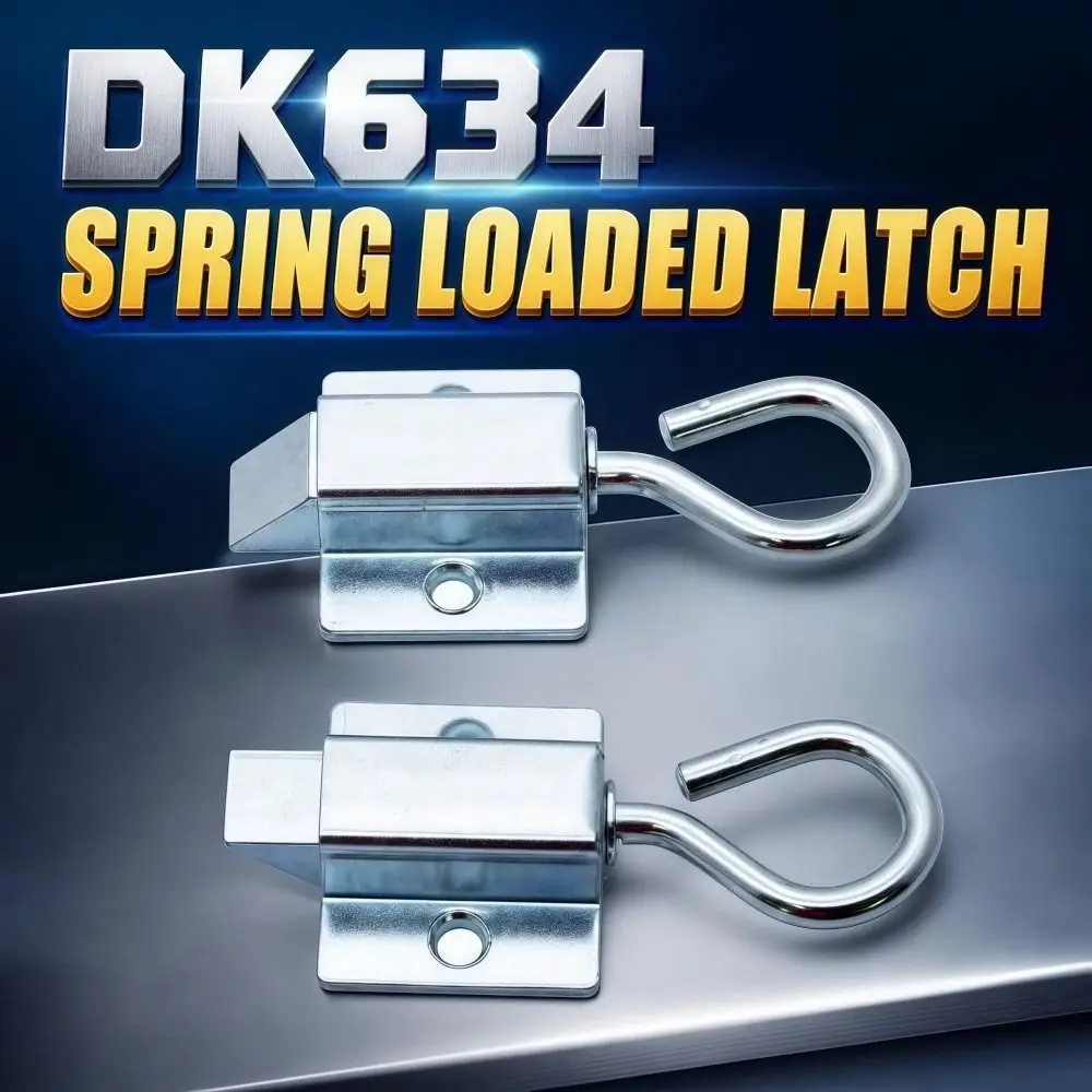 Functional DK634 Spring Loaded Latch Galvanized Anti Rust Pull Ring Toggle Latch Heavy-duty Durable Cabinet Spring Bolt Cabinet