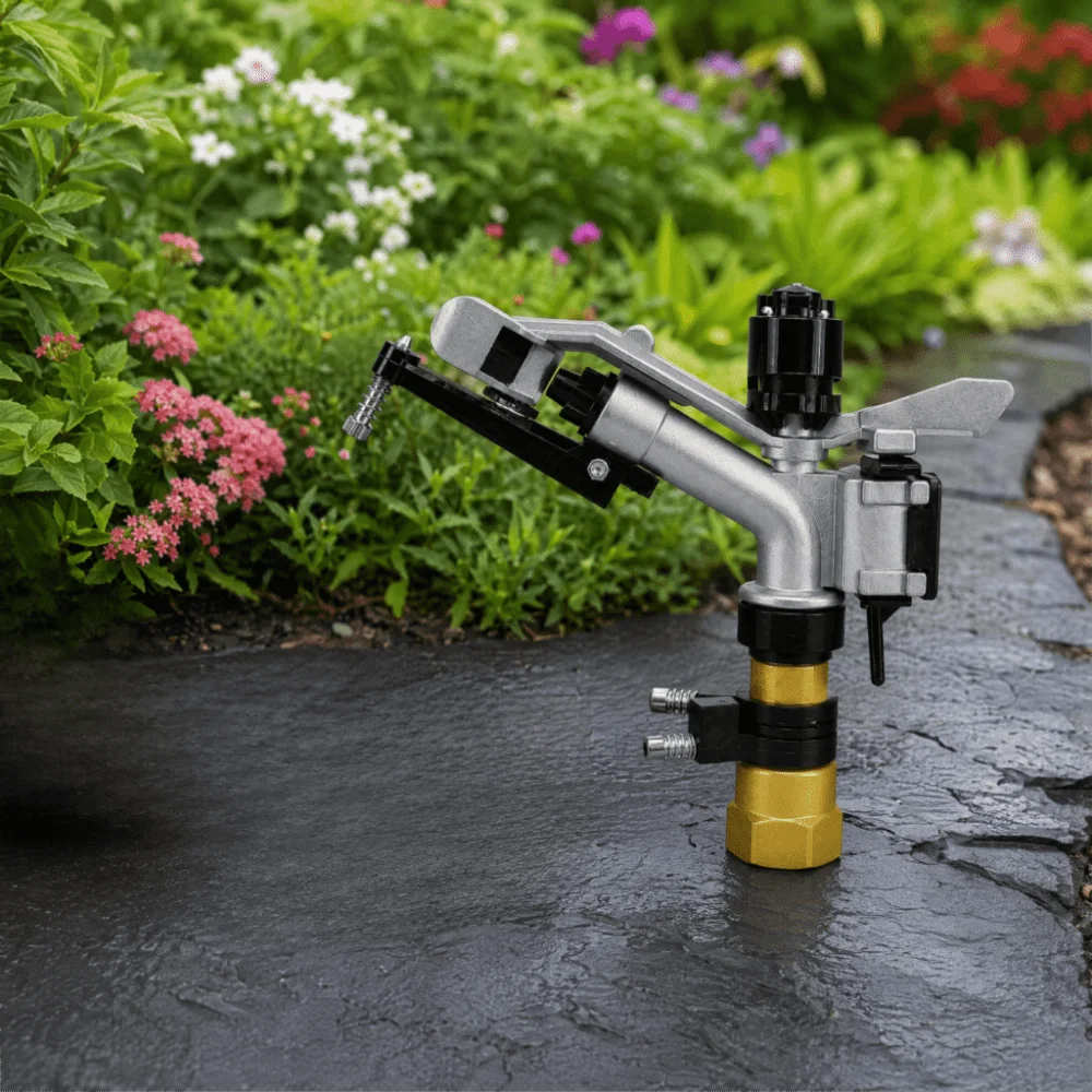 1 Inch DN25 Female Thread Impact Sprinkler Copper Core, Aluminum Alloy, Plastic Easy To Install Auto Rotating Sprinkler