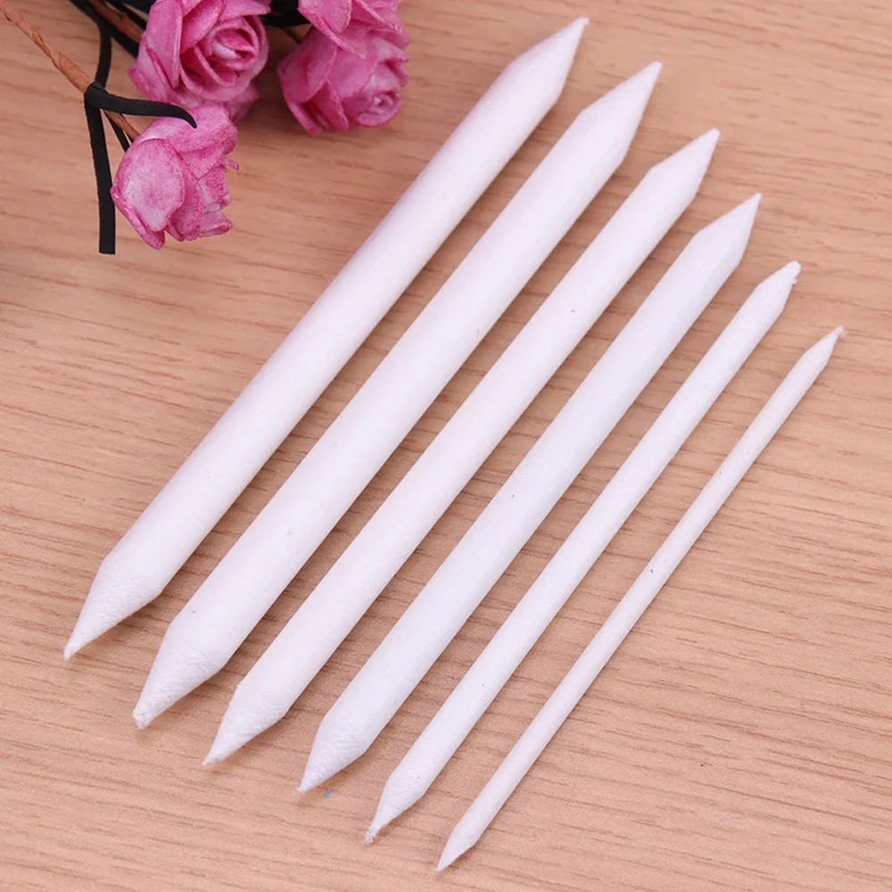 

Escolar Art Supplies Sketch Tortillon Rice Paper Double Head Blending Stick White Drawing Pen Sketching Pencil Smudge Stick