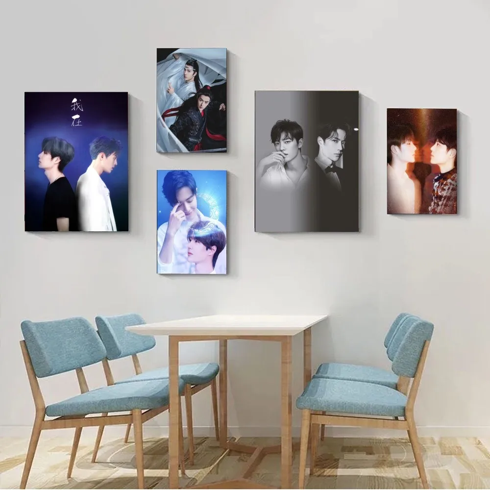 THE UNTAMED Xiao Zhan Yibo Chen Qing Ling No Framed Kraft Club Bar Paper Vintage Poster Wall Art Painting Bedroom Study Stickers