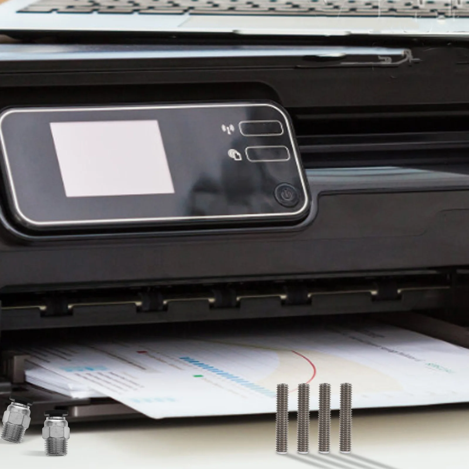 

4Pcs Printer Threaded Pipe Precision 3D Printer Accessories Nozzle Screws Full Thread Tube Stable Filament Feeding