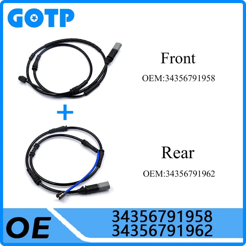 

1 Pair GOTP Front And Rear Brake Pad Wear Sensor #34356791958 34356791962 For BMW F10 F02 F07 F11 F12 F13 520i 525i 5-6-7 Series