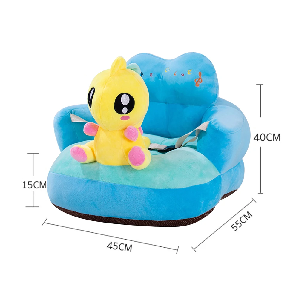 Baby Sofa Support Seat Cover Baby Plush Chair Feeding Chair Comfortable Toddler Nest Puff Washable Without Filler