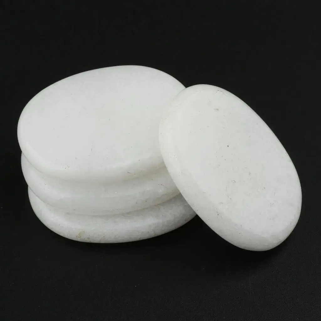 

4 Pcs Massage Stones--Oval Shaped Spa Hot Stones Natural Rocks for