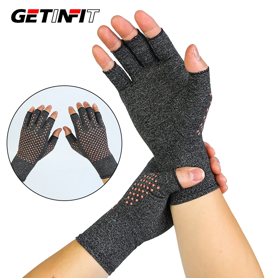 

GETINFIT 1Pair Half Finger Pressure Gloves Outdoor Sports Cycling Climbing Running Touchscreen Gloves Non-slip Breathable Unisex