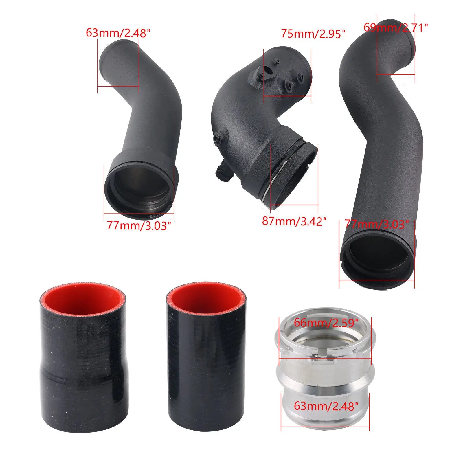 Ansaug-Turbo-Laderohr-Kühlset Boost für BMW F20 F21 F22 F23 F30 F-Serie N20 N26 M135 M235i 335i 435i 125i 220i 228i 320i