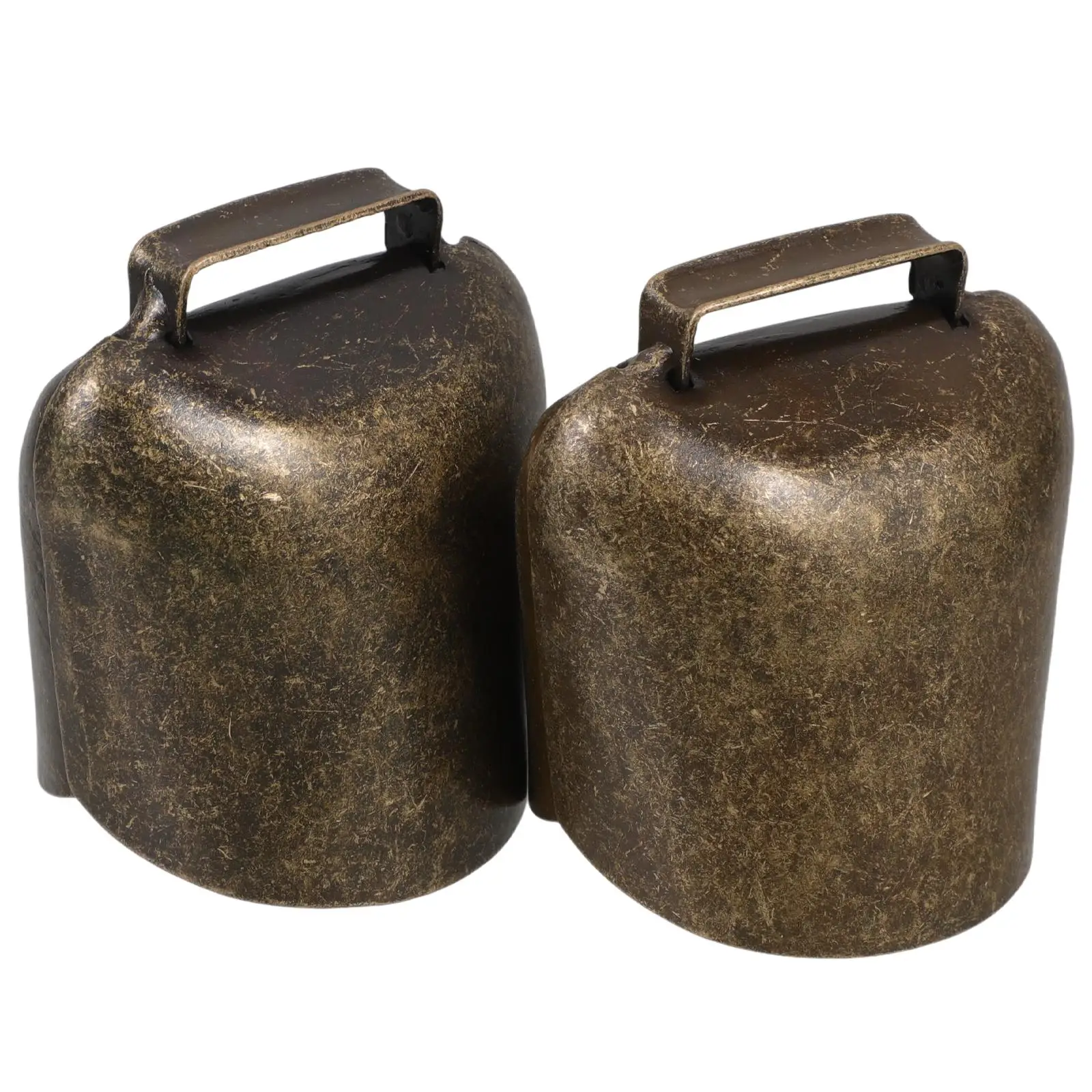

2 Pcs Cattle Sheep Bells Farming Accessories Giant Bell Shaped Durable Iron Long Distance Sound Anti Lose Elegant Style