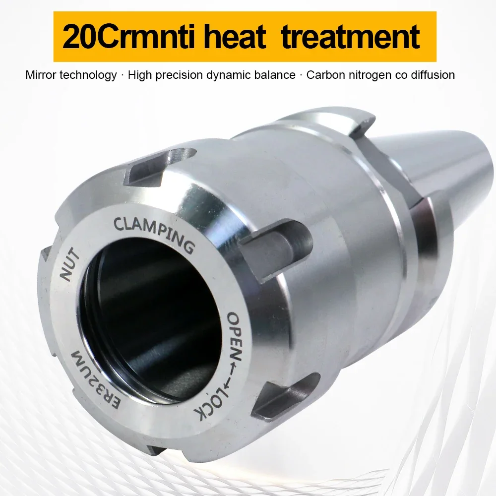 BT30 Tool Holder ER11ER16 ER20 ER25 ER32 Collet Holder ATC Spindle Clamp 70mm BT30-ER32-70 Precision 0.003mm for Milling