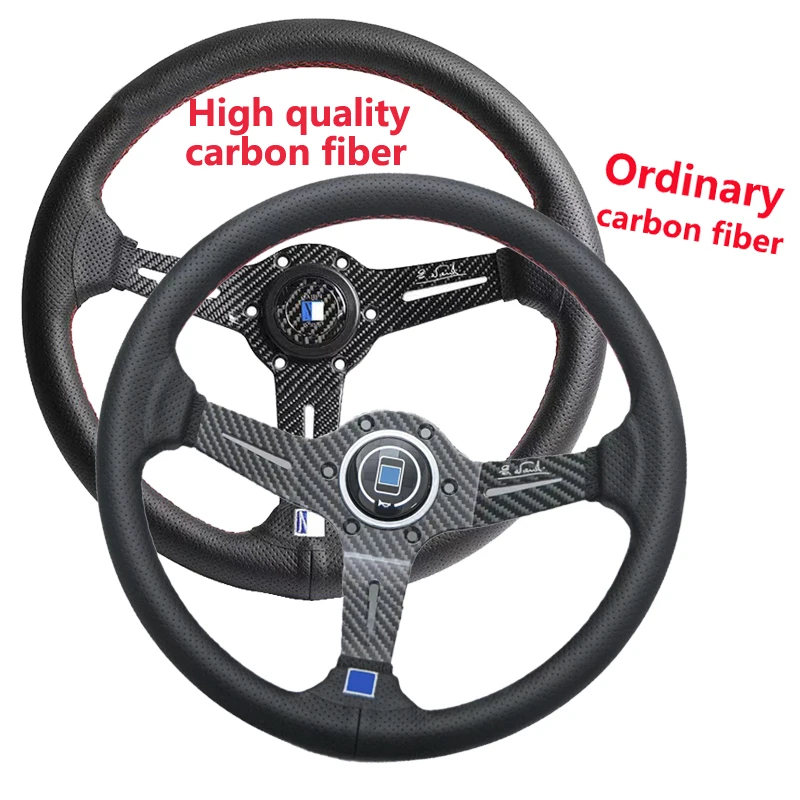 New ND racing modified quick release steering wheel 14inch Genuine Leather cabon fiber nd steering ND racing game steering wheel