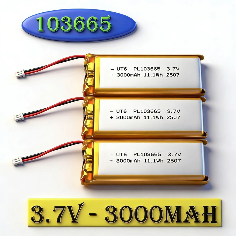3.7V 3000Mah 103665…