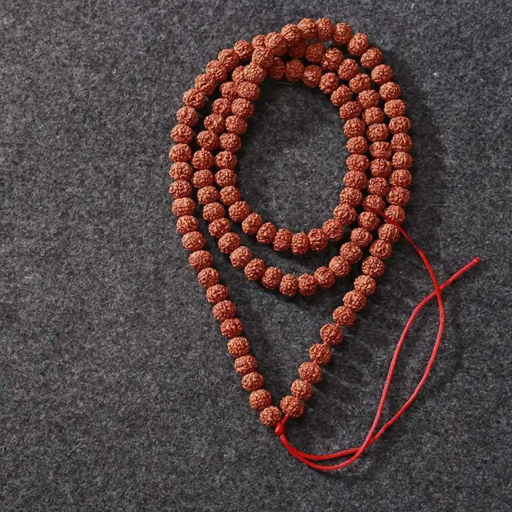 8MM RUDRAKSHA FACE RUDRAKSH MALA NEPAL 109 BEADS PRAYER YOGA Chain Chakra Yoga Wristband Beaded Bless Men