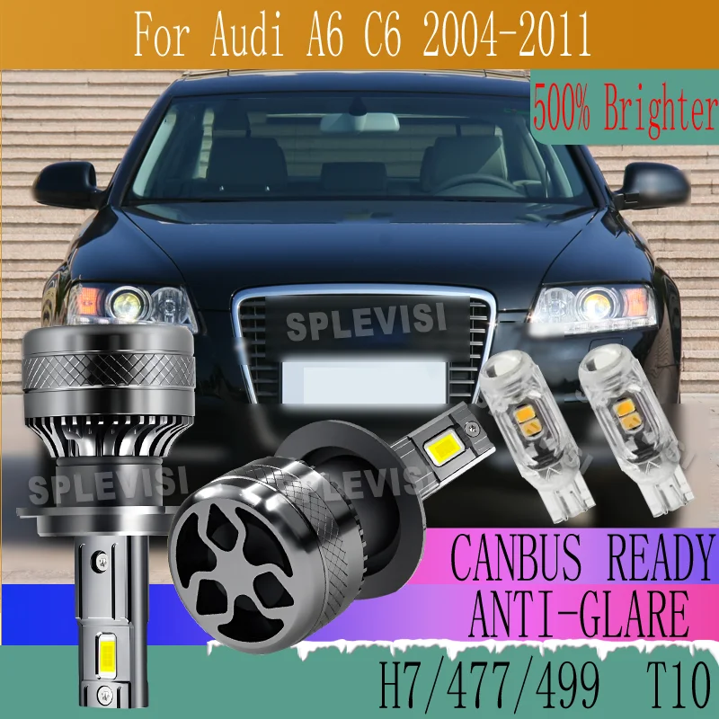 

Warranty 20000LM High Power Cooling System with Dual Fans LED HEADLIGHT For Audi A6 C6 2004 2005 2006 2007 2008 2009 2010 2011